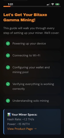 Bitcoin Merch Miner Guide iPhone screenshot