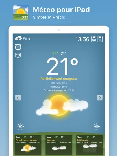 Capture d'écran de Météo Pour IPad! sur iPhone 1
