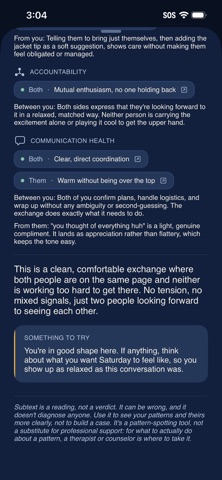 Subtext: Text & Chat Analyzer Screenshot 4 of 6