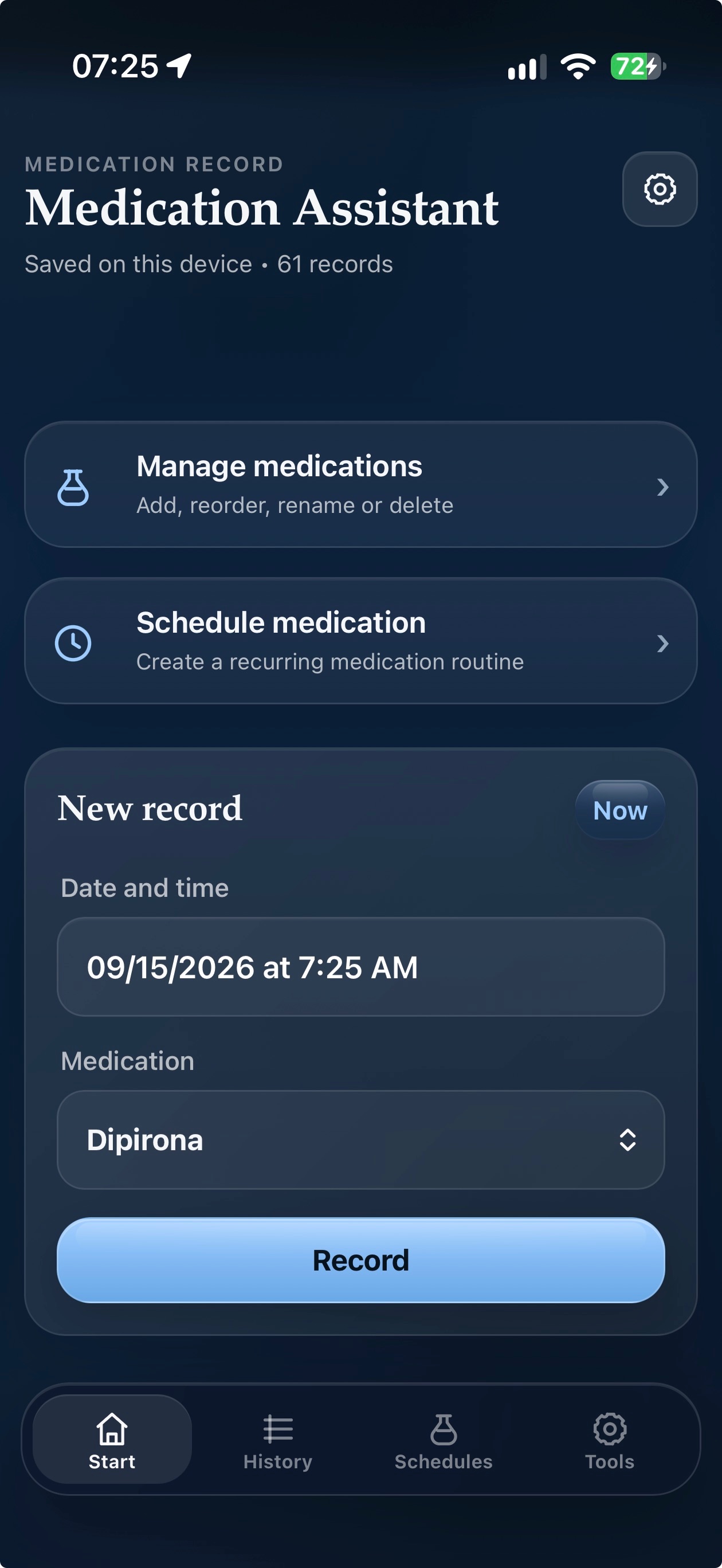 Screenshot 1 of My Medication Assistant