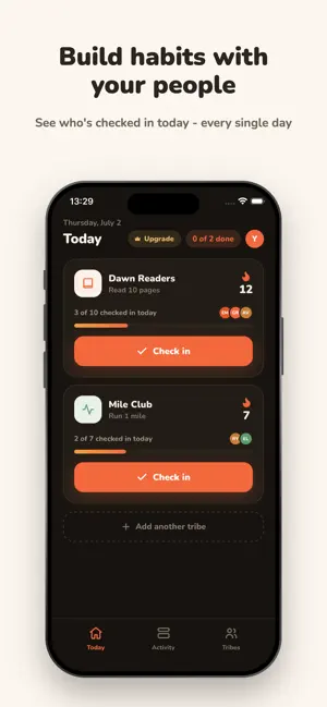 Tribe: Habit Accountability screenshot 1