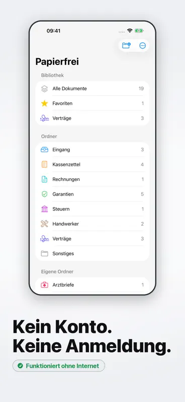 Papierfrei – Papierkram ordnen screenshot 2 of 7