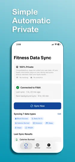 Capture d'écran de Fitness Data Sync sur iPhone 2