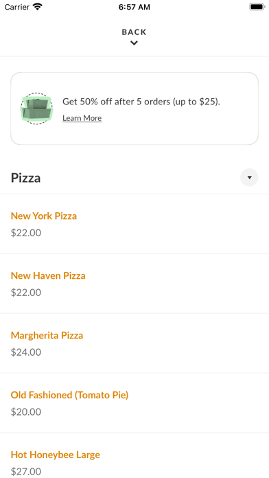 Gio's Pizza Co. iPhone screenshot 3 - Food & Drink app