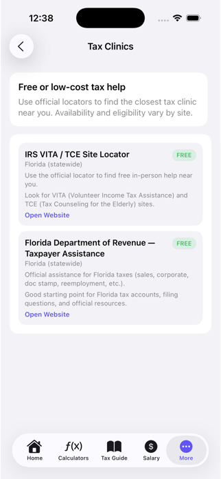 Florida Tax Guide Screenshot 8 of 10