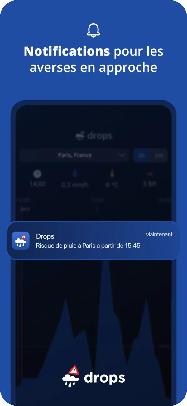 Screenshot #1 pour Drops - Radar Pluie & Orage