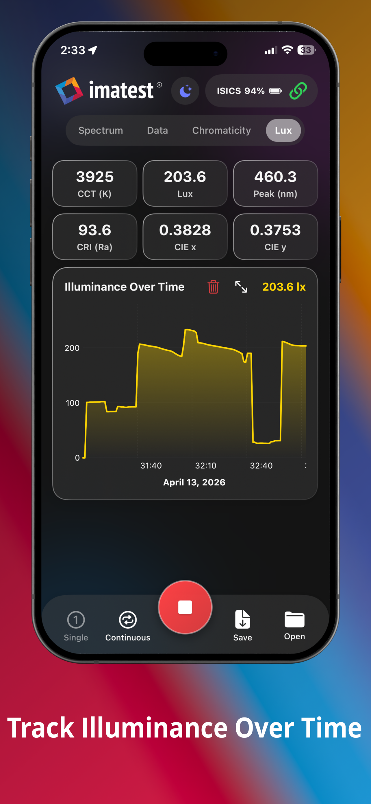 Imatest Spectral Sensor screenshot 7