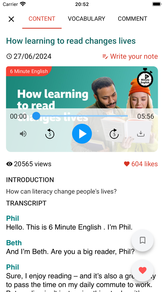 #2. Learn English Listening: 6mins (iOS) Podle: Phan Phuoc Luong