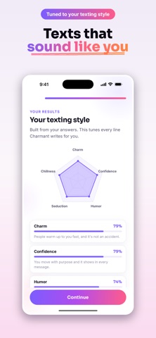 Charmant: Your AI Wingman iPhone screenshot