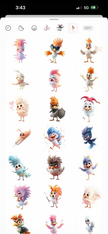 Twirling Feather Stickers iPhone screenshot