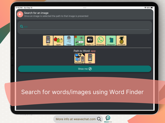 Weave Chat AAC iPad screenshot 7 - Education app