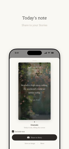 Today, a Note — Photo Diary iPhone screenshot