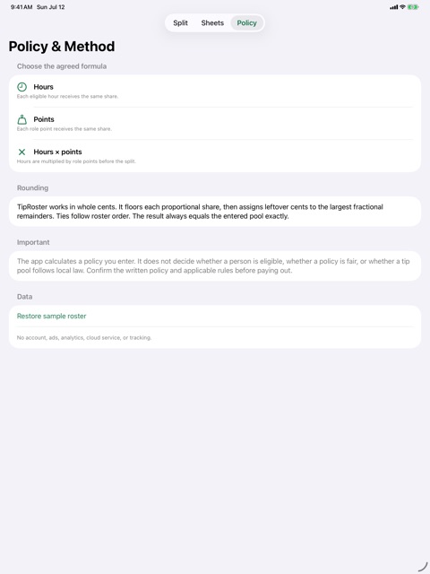 TipRoster screenshot 4