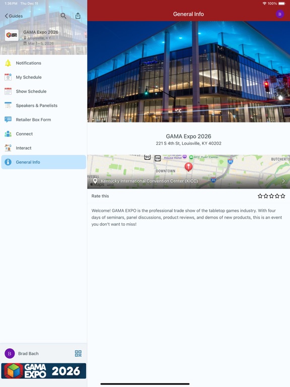 GAMA Conventions iPad screenshot 1 - Business app
