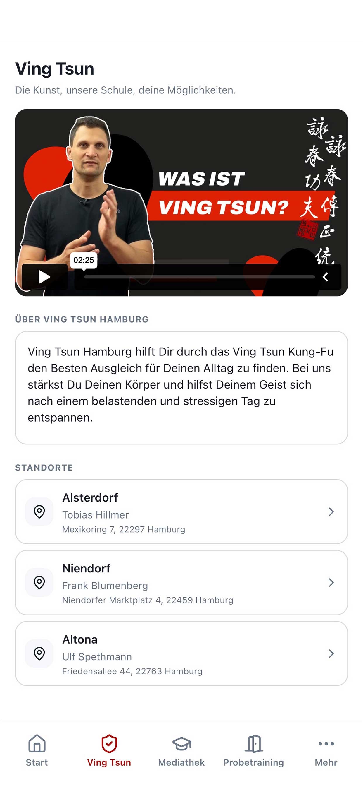 Screenshot 2 of Ving Tsun Hamburg