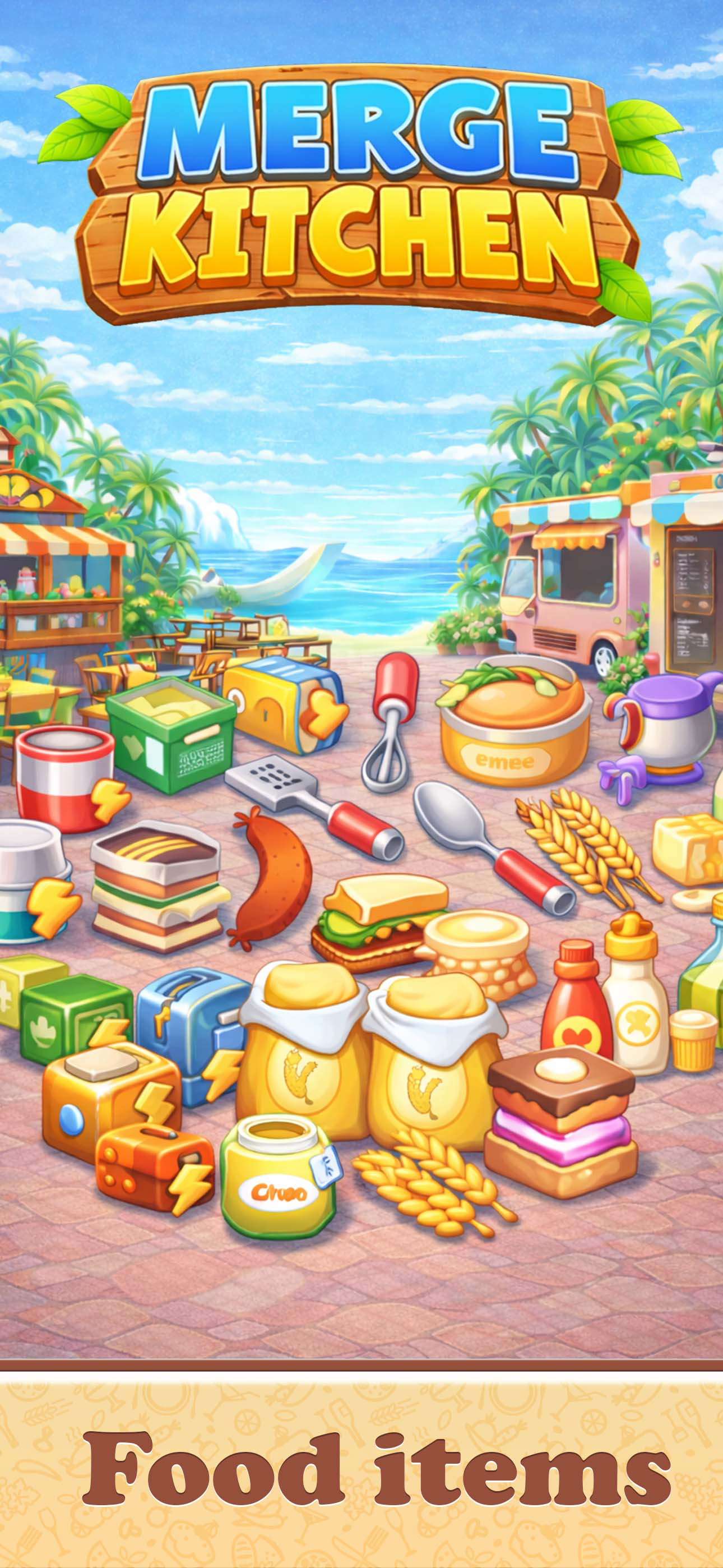 Merge Kitchen Fun Puzzle Games