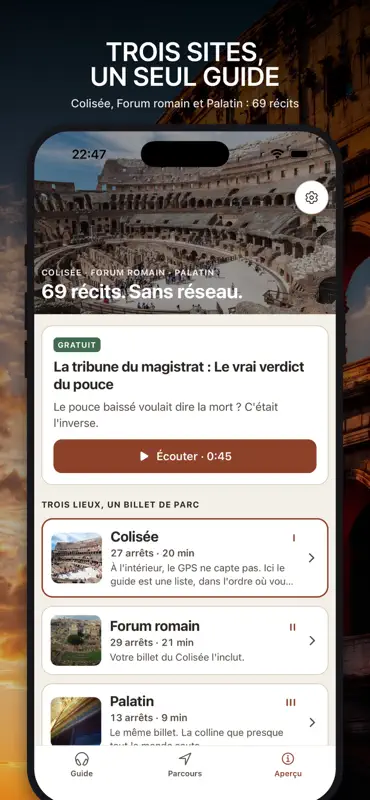 Colisée : audioguide Tessera screenshot 2 of 10