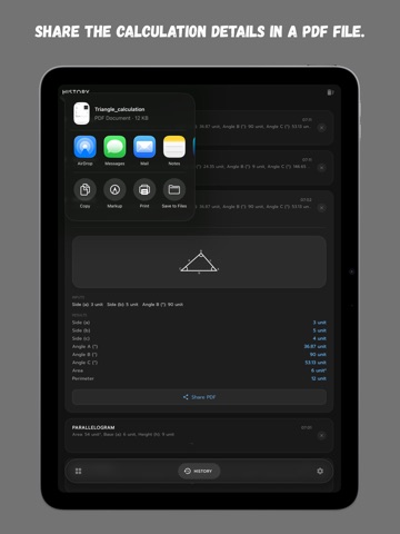 Geometry Calculator PRO-YOKIE iPad screenshot