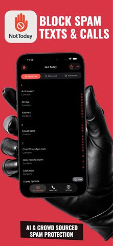 Not Today: Text & Call Blocker Screenshot 1 of 7