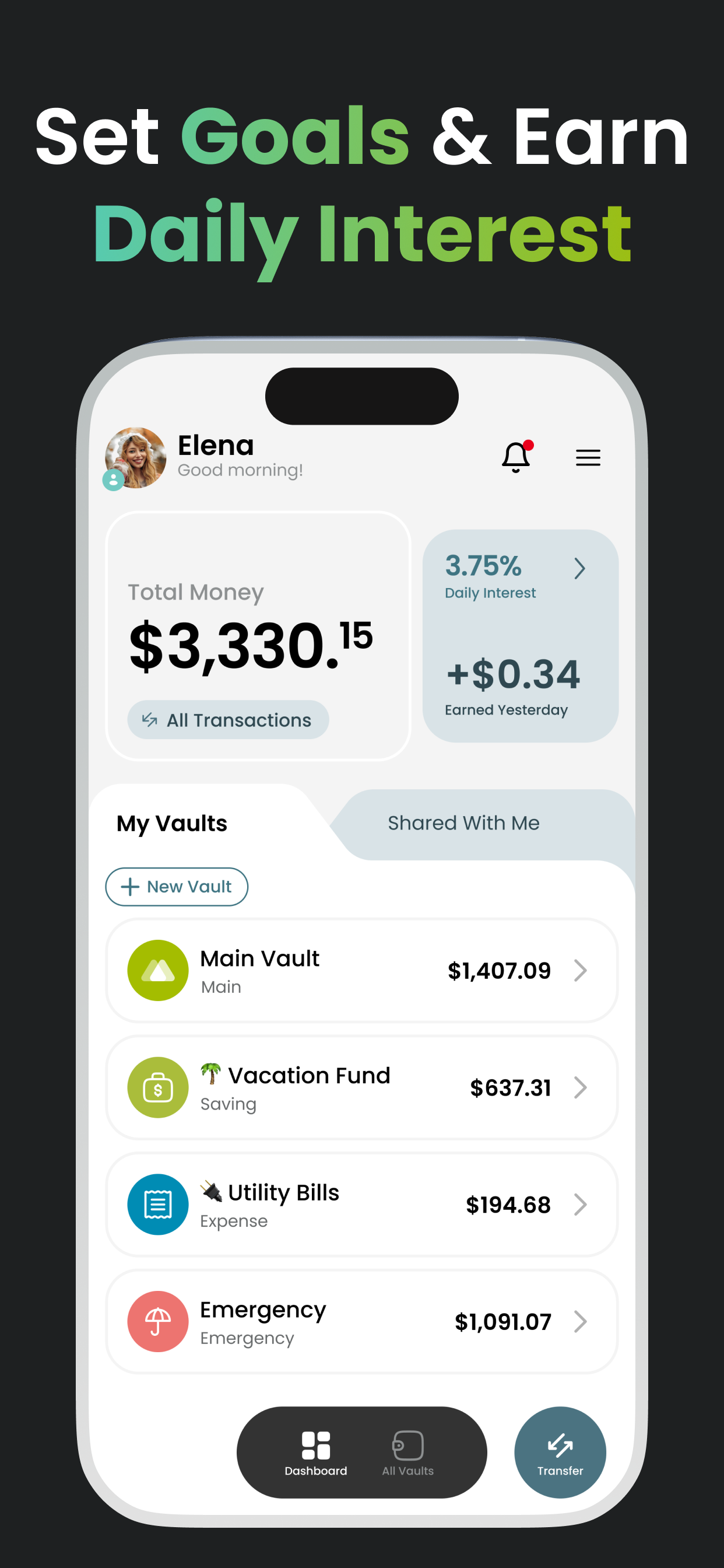 Elevault – Interest Paid Daily