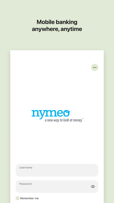 My Nymeo Mobile iPhone screenshot 1 - Finance app
