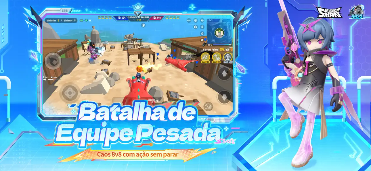 Sausage Man iOS Mod IPA screenshot 3 - iOS game interface
