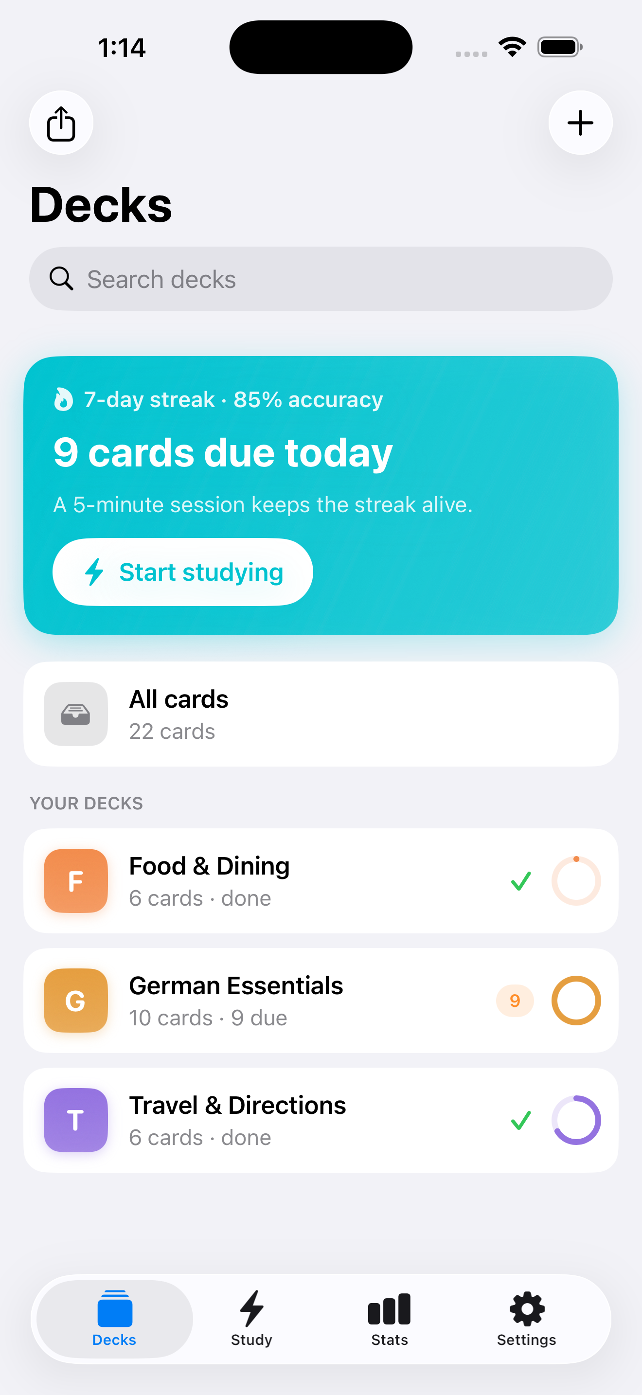 Vokzi — Vocabulary Trainer