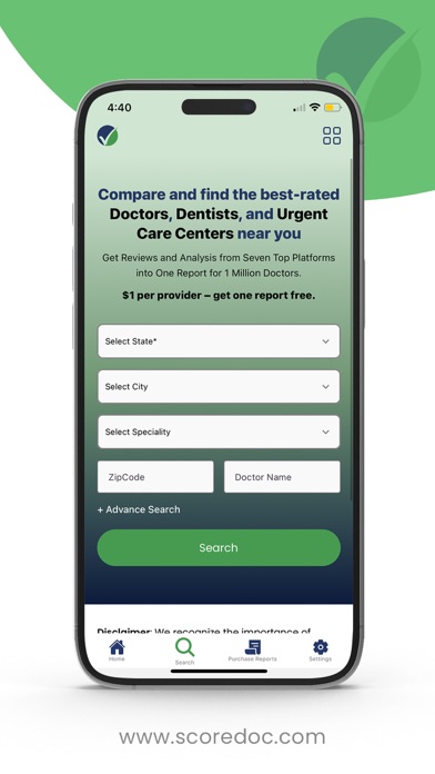 ScoreDoc: Doctor Reviews Screenshot