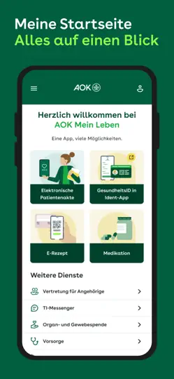 Screenshot von AOK Mein Leben auf dem iPhone 1
