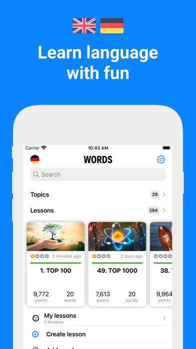 Words - Learn Languages Fast Screenshot