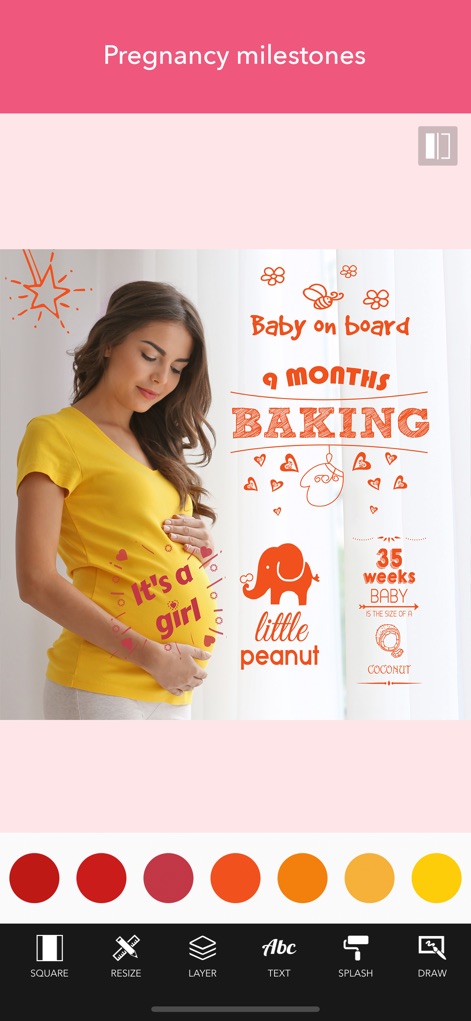 Pregnancy & Baby Milestone Art - pregnancy-milestone-art-editor