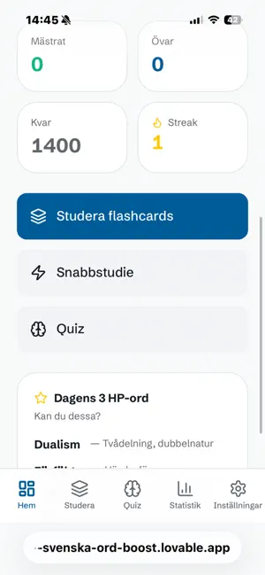 HP-Ordkraft screenshot 2