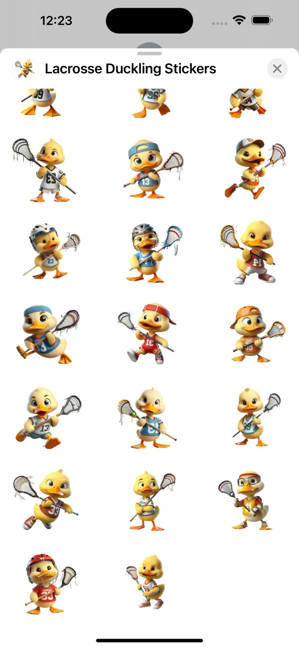Screenshot #3 pour Lacrosse Duckling Stickers