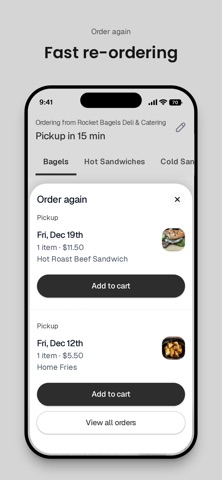 Rocket Bagels Deli & Catering iPhone screenshot