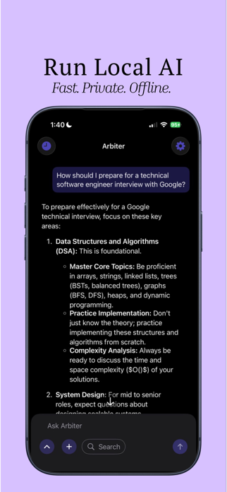 Arbiter - Local AI Chat Screenshot 2 of 7