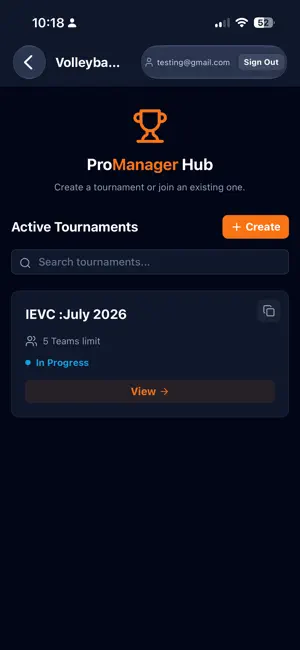 ProManager: Tournament Manager screenshot 2