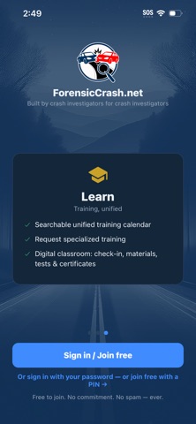 ForensicCrash iPhone screenshot