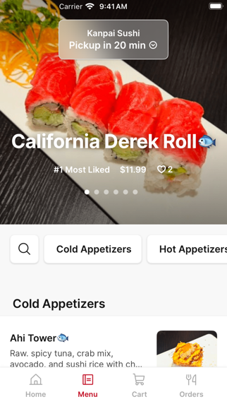Kanpai Sushi iPhone screenshot 2 - Food & Drink app