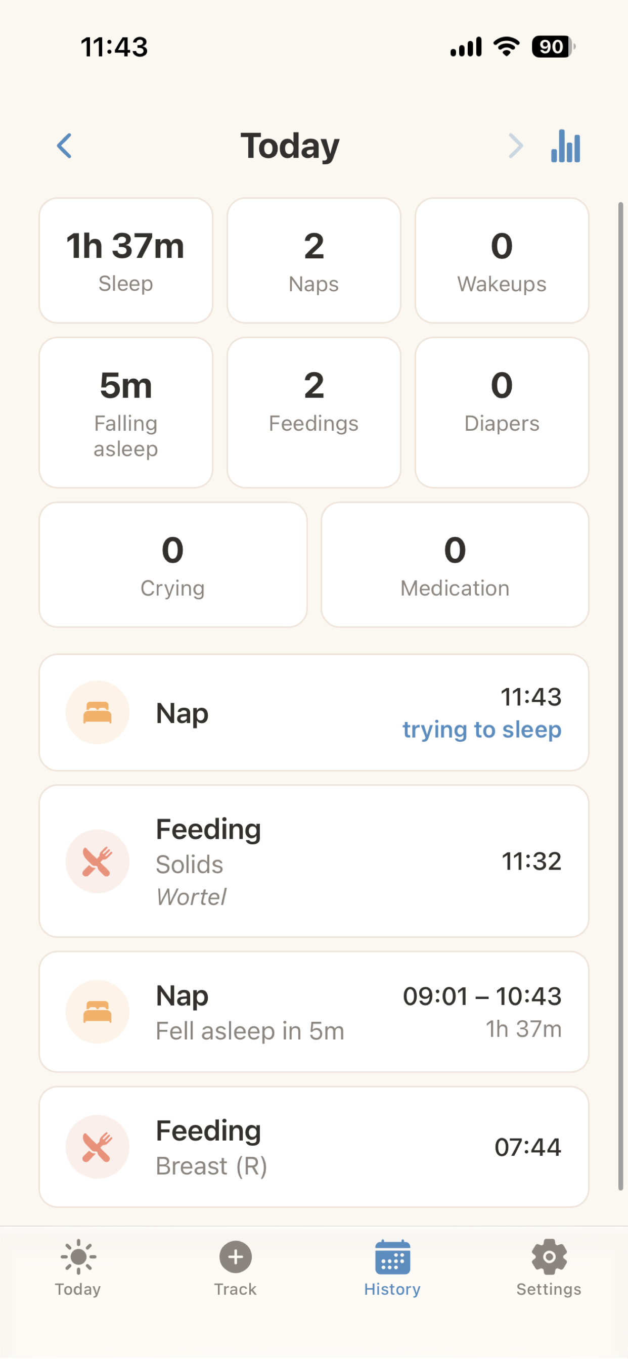Emiel: Baby Tracker screenshot 2