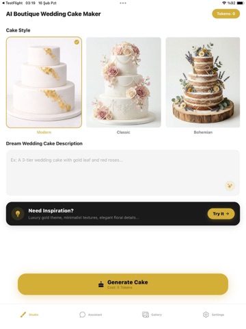 AI Boutique Wedding Cake Maker