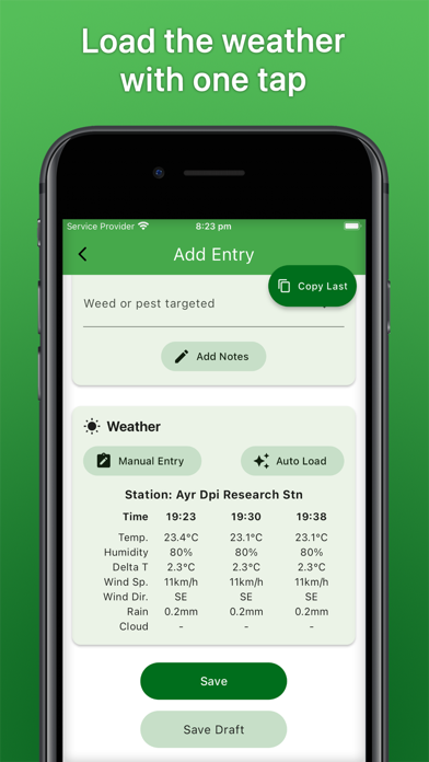 Spraybook: Spray Record Diary Screenshot