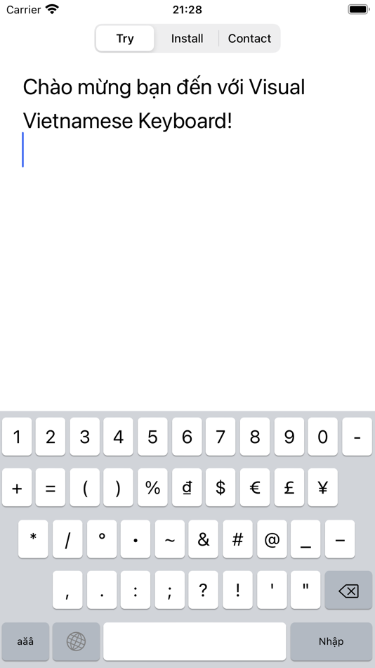 #1. Visual Vietnamese Keyboard (iOS) 由: Lontar GmbH