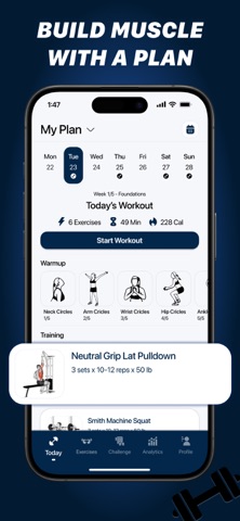 HabiFit: Gym Workout Planner iPhone screenshot