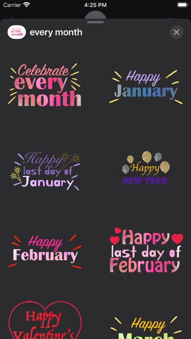 celebrate every month Screenshot