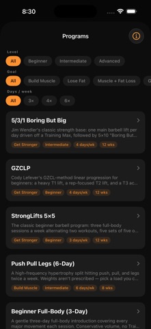 Gymbell - workout tracker Screenshot 4 of 6
