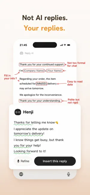 Henji - AI Reply Keyboard screenshot 3