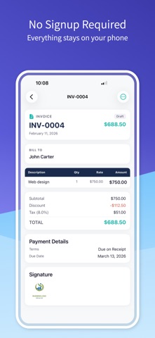 Invoice & Receipt Maker – PDF Screenshot 2 of 7