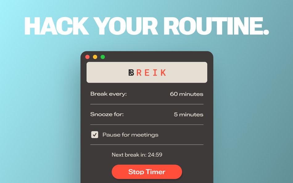 #1. Breik Smart Screen Breaks (macOS) 由: Raul Hernandez