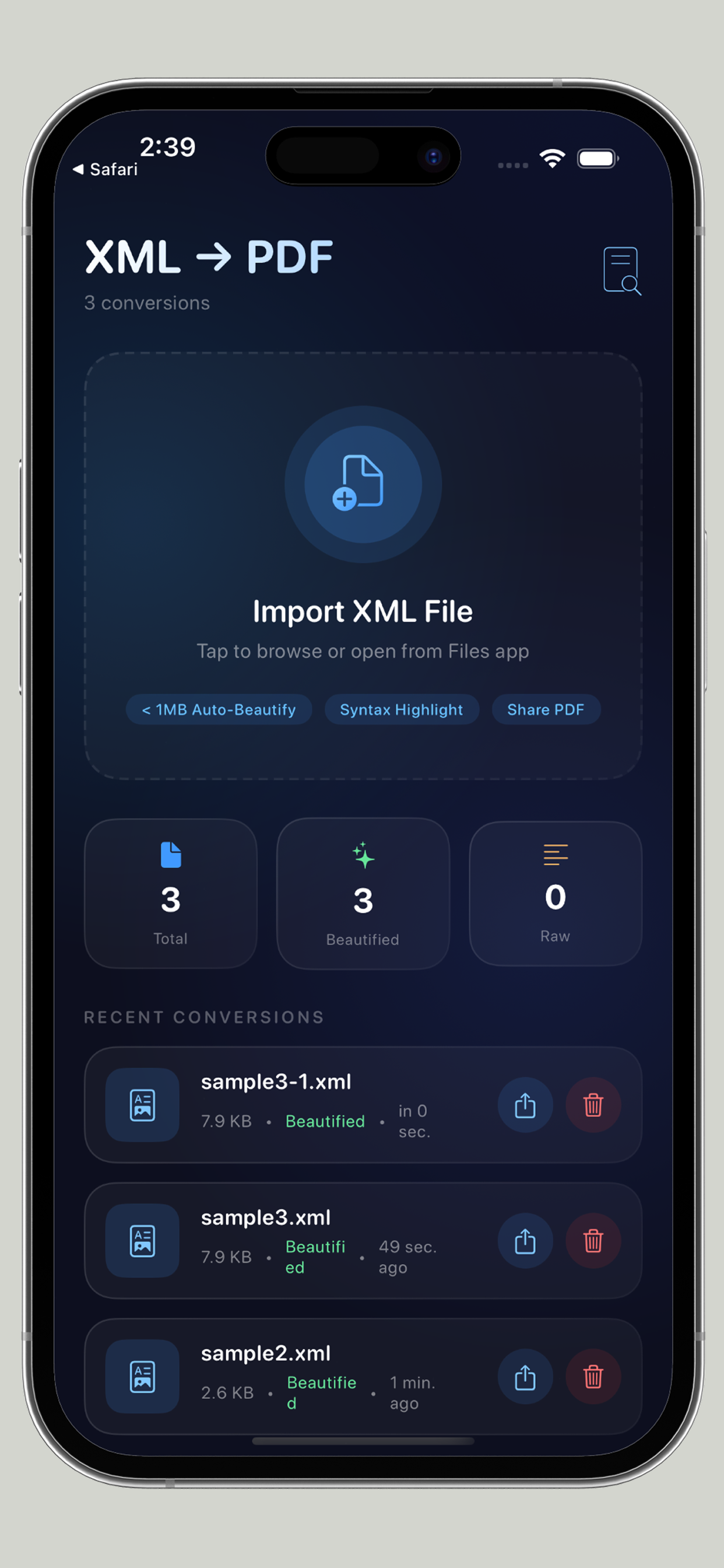 XML to PDF: Code Printer