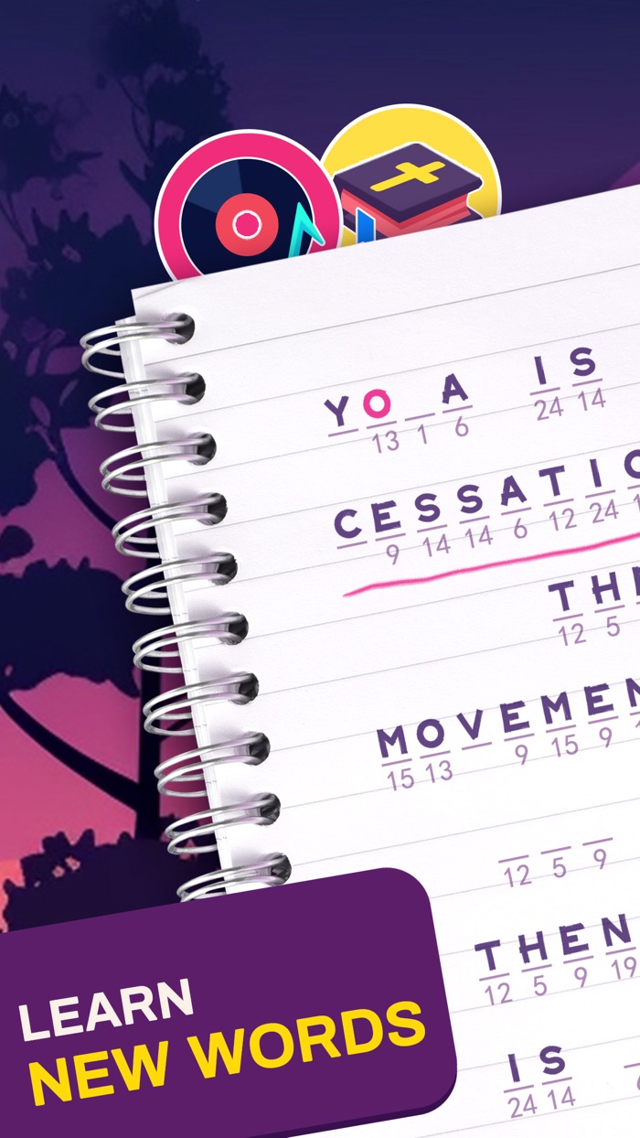 Cryptogram Word Puzzle Game